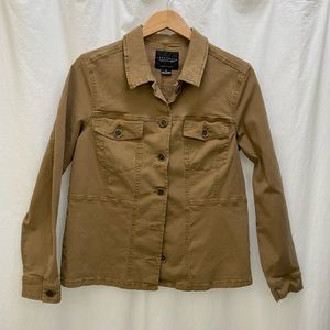 Sanctuary Khaki Desert Sand Stretch Denim Shirt Jacket.